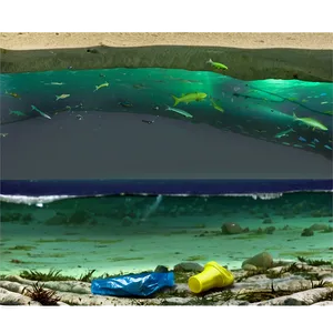 Litter In Ocean Png Hwq34 PNG image