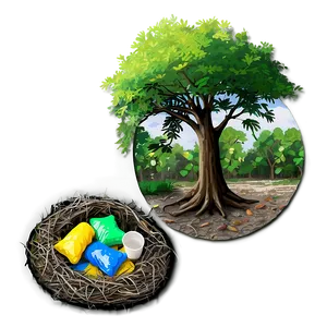 Litter Under Trees Png 37 PNG image