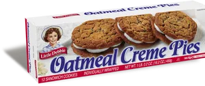 Little Debbie Oatmeal Creme Pies Box PNG image
