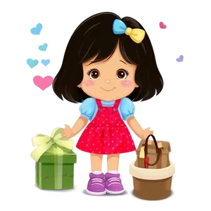 Little Girl Cartoon Png Njk57 PNG image