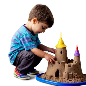 Little Kid Making Sandcastle Png Kkv PNG image