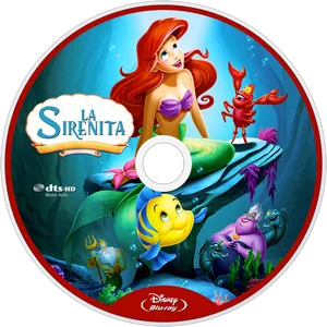 Little Mermaid Bluray Cover Art PNG image