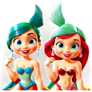 Little Mermaid Characters Png Qrs PNG image