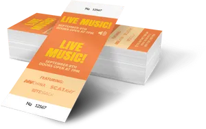 Live Music Event Tickets Stack