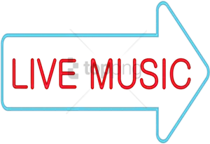 Live Music Neon Sign PNG