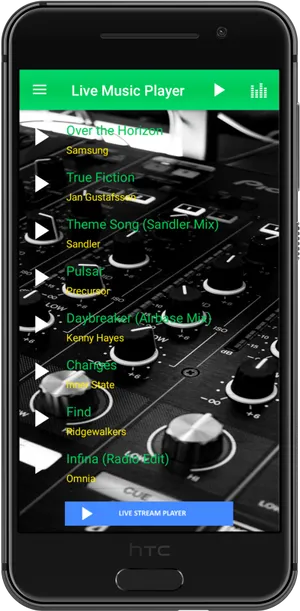 Live Music Streaming App Screen