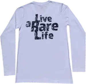 Live Rare Life Long Sleeve Shirt PNG image