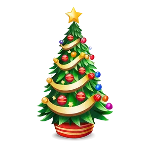 Lively Cute Christmas Tree Png 06252024 PNG image