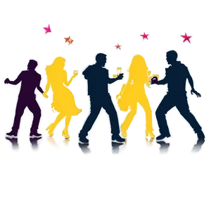 Lively Party Crowd Silhouette Png 05212024 PNG image