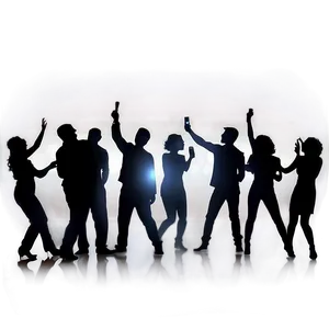 Lively Party Crowd Silhouette Png Cwe PNG image