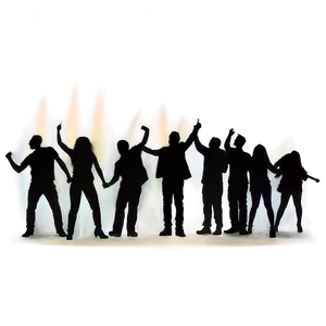 Lively Party Crowd Silhouette Png Dtc98 PNG image