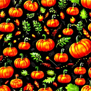 Lively Pumpkin Patch Gathering PNG 3