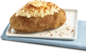 Loaded Baked Potato Dish PNG image