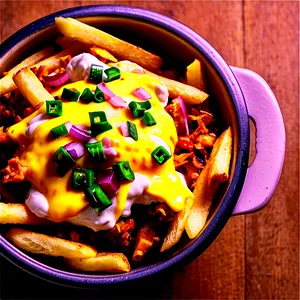 Loaded Cheese Fries PNG Fhg