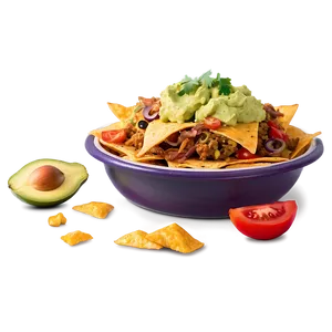 Loaded Nachos With Guacamole Png 73 PNG image