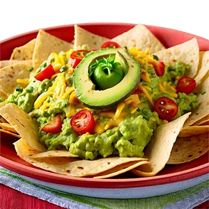 Loaded Nachos With Guacamole Png Nfj40 PNG image