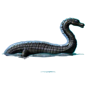 Loch Ness Monster In Water Png 06132024 PNG image