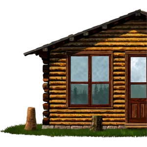 Log Cabin At Sunrise PNG Sgh