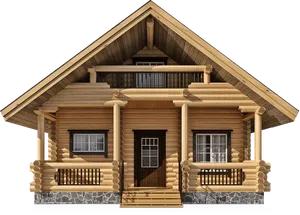 Log Cabin Exterior Design PNG image