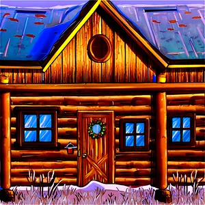 Log Cabin Farmhouse Charm Png 06122024 PNG image