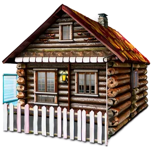 Log Cabin In Autumn Png 06122024 PNG image