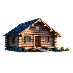 Log Cabin In Autumn PNG Qtx