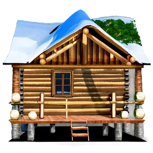 Log Cabin On The River PNG Vrc