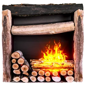 Log Cabin With Fireplace Png 78 PNG image