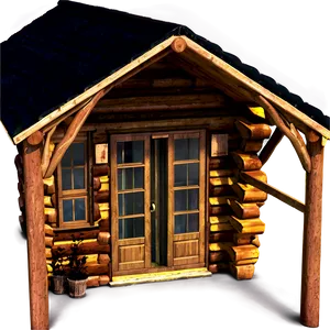 Log Cabin With Loft Space Png Fac42 PNG image