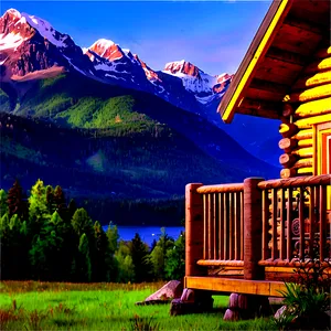 Log Cabin With Panoramic Views PNG 06122024 PNG