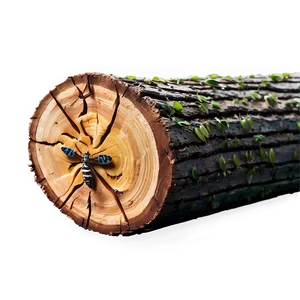 Log With Insects Png 05252024 PNG image