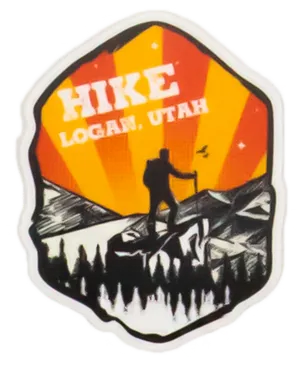 Logan Utah Hiking Sticker PNG image