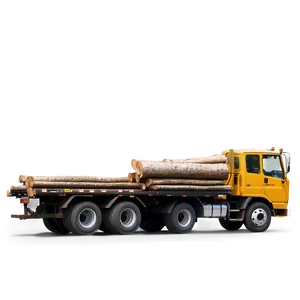 Logging Truck Forest Road PNG 05042024