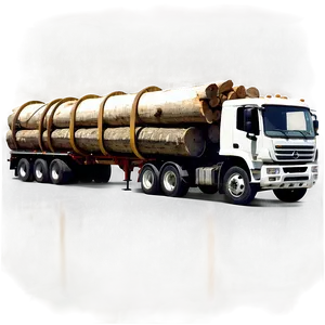 Logging Truck Forest Road PNG 21