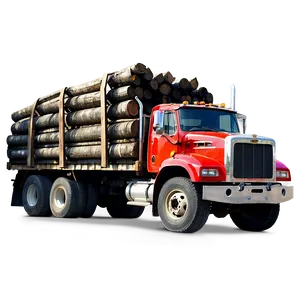 Logging Truck Forest Road PNG Hdl67