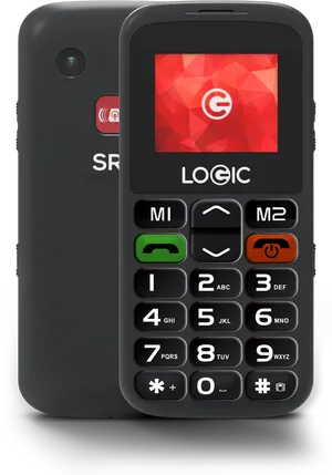 Logic Feature Phone Frontand Back PNG image