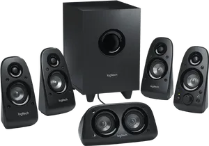 Logitech Surround Sound Speaker System PNG image