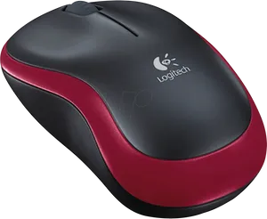 Logitech Wireless Mouse Red Black PNG image