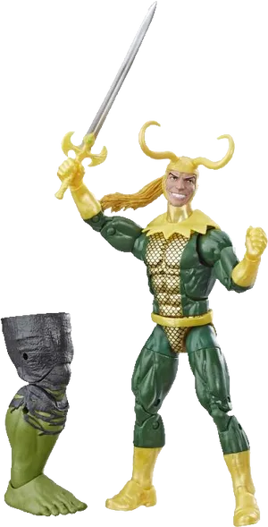 Loki Action Figure Classic Costume PNG