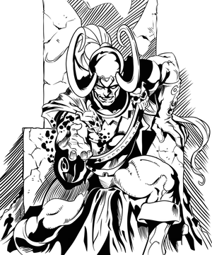 Loki Comic Art Throne Scene PNG