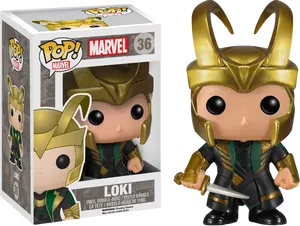 Loki Funko Pop Vinyl Figure PNG