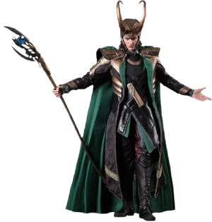 Loki_with_ Scepter_ Full_ Body_ Pose PNG