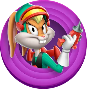 Lola Bunny Space Jam Style PNG image