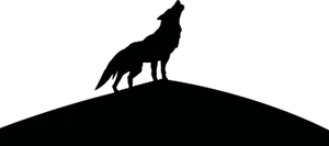 Lone Wolf Silhouetteon Hilltop PNG