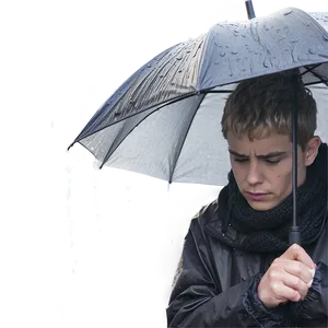 Lonely Sad Person In Rain PNG Npx PNG