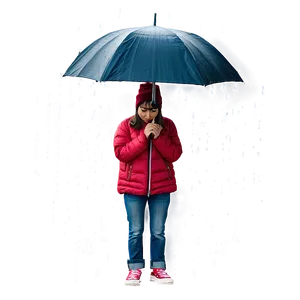 Lonely Sad Person In Rain Png Tlj PNG image