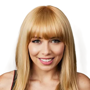 Long Blonde Bangs PNG 06282024