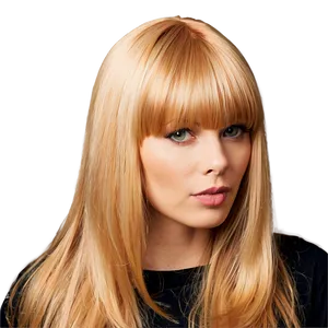Long Blonde Bangs PNG Akf