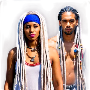 Long Dreads Fashion PNG 05242024