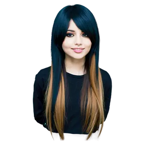 Long Emo Hairstyle Png Ncp PNG image